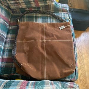 Large hobo suede purse